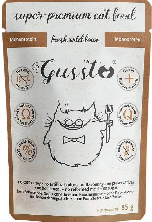 Gussto Fresh Wild Boar Mokra Karma dla kota op. 85g