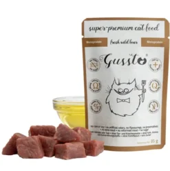 Gussto Fresh Wild Boar Mokra Karma dla kota op. 85g Pakiet 8szt.