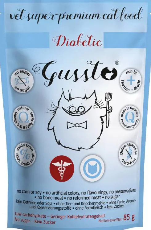Gussto Vet Diabetic Mokra Karma dla kota op. 85g Pakiet 8szt.