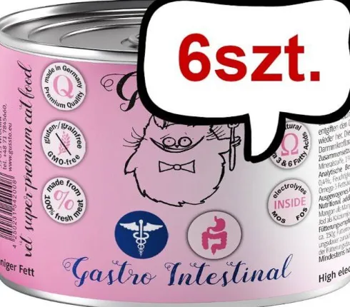 Gussto Vet Gastro Mokra Karma dla kota op. 200g Pakiet 6szt.