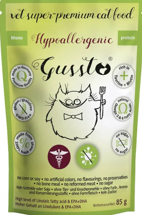 Gussto Vet Hypoallegrenic Mokra Karma dla kota op. 85g
