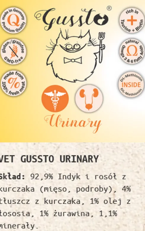 Gussto Vet Urinary Mokra Karma dla kota op. 200g