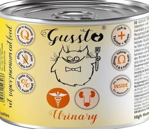 Gussto Vet Urinary Mokra Karma dla kota op. 200g Pakiet 6szt.