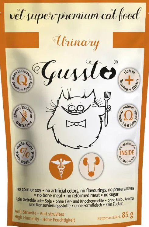 Gussto Vet Urinary Mokra Karma dla kota op. 85g Pakiet 8szt.
