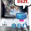 Hilton Żwirek Silikonowy bezzapachowy dla kotów poj. 3.8l Pakiet 8szt.
