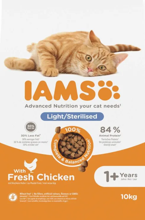 Iams Adult Light Sterilised Sucha Karma dla kota op. 10kg