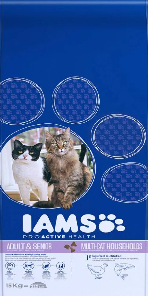 Iams Adult&Senior Multicat Sucha Karma dla kota op. 15kg