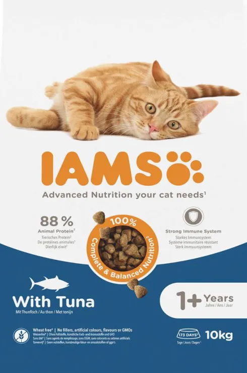 Iams Adult with Tuna Sucha Karma dla kota op. 10kg