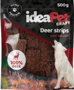 IdeaPet Craft Deer Strips Przysmak Paski z jelenia dla psa op. 500g WYPRZEDAŻ