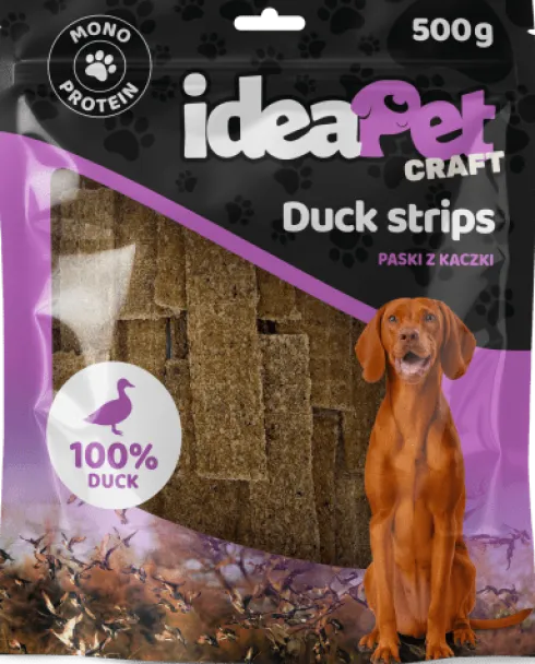 IdeaPet Craft Duck Strips Przysmak Paski kaczki dla psa op. 500g