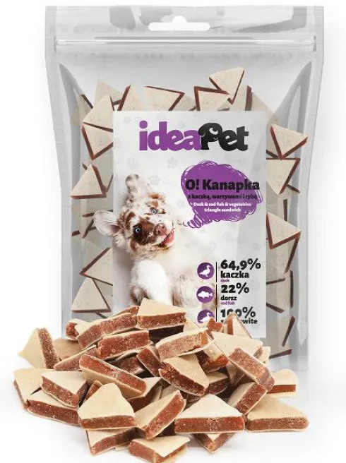 IdeaPet Przysmak O! Kanapka z kaczką, warzywami i rybą dla psa op. 500g