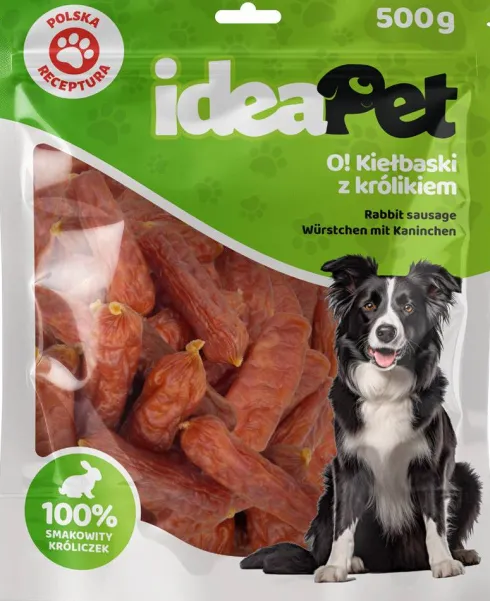IdeaPet Przysmak O! Kiełbaski z Królikiem dla psa op. 500g