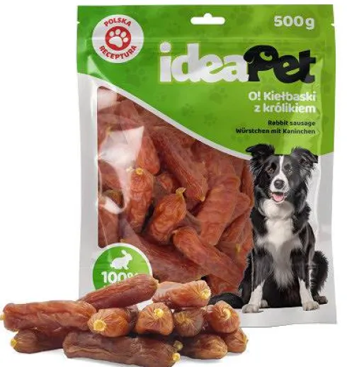 IdeaPet Przysmak O! Kiełbaski z Królikiem dla psa op. 500g