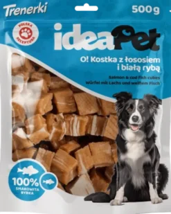 IdeaPet Przysmak O! Kostka z łososiem i białą rybą dla psa op. 500g