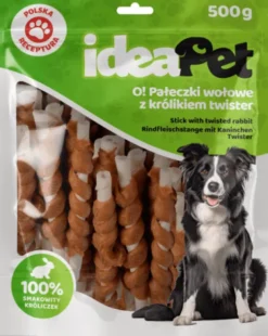 IdeaPet Przysmak O! Pałeczki Wołowe z Królikiem Twister dla psa op. 500g