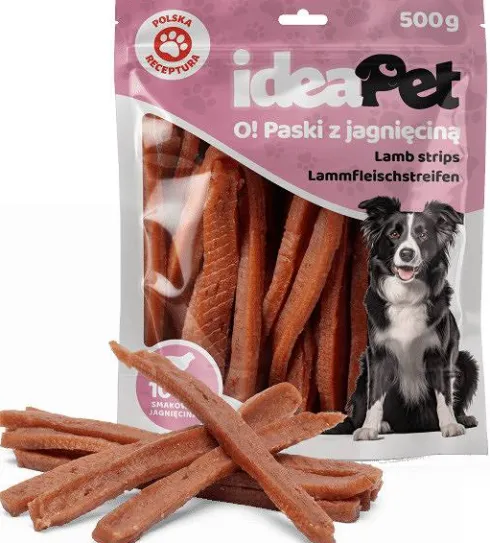 IdeaPet Przysmak O! Paski z jagnięciną dla psa op. 500g