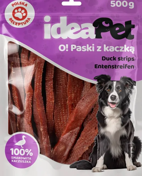 IdeaPet Przysmak O! Paski z kaczką dla psa op. 500g