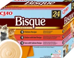 Inaba Ciao Bisque Variety Chicken, Beef&Fish Recipe Mokra Karma dla kota op. 24x40g (PAKIET NIEBIESKI)