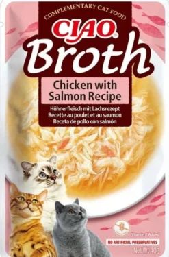 Inaba Ciao Broth Chicken with Salmon Recipe Mokra Karma dla kota op. 40g
