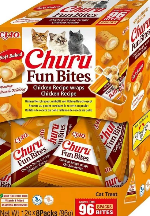 Inaba Ciao Churu Fun Bites Chicken Recipe Przysmak dla kota op. 8x12g
