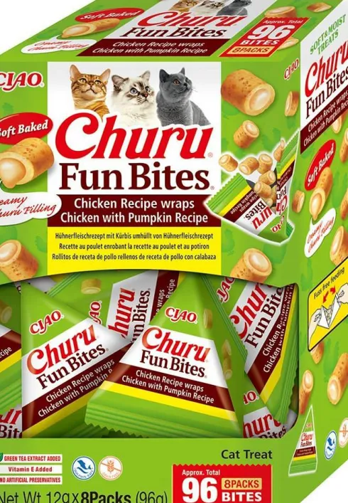 Inaba Ciao Churu Fun Bites Chicken&Pumpkin Recipe Przysmak dla kota op. 8x12g