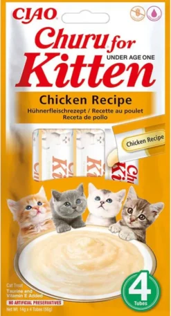 Inaba Ciao Churu Kitten Chicken Recipe Przysmak dla kociąt op. 4x14g