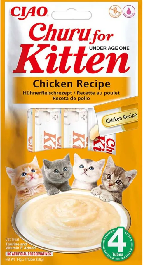 Inaba Ciao Churu Kitten Chicken Recipe Przysmak dla kociąt op. 4x14g