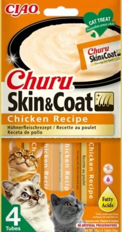 Inaba Ciao Churu Skin&Coat Chicken Przysmak dla kota op. 4x14g