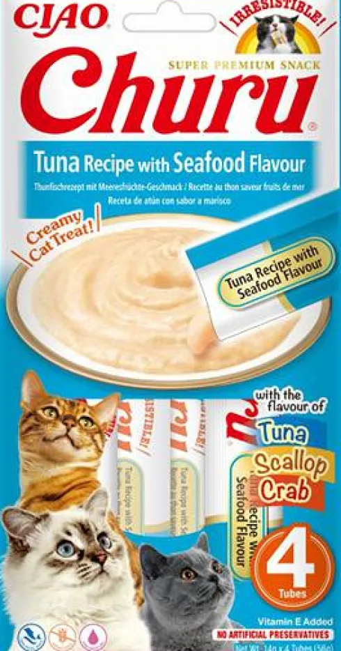 Inaba Ciao Churu Tuna&Seafood Przysmak dla kota op. 4x14g
