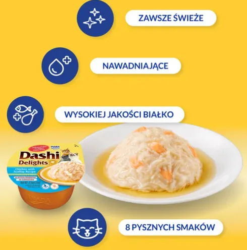 Inaba Ciao Dashi Delights Chicken&Scallop Recipe Mokra Karma dla kota op. 70g