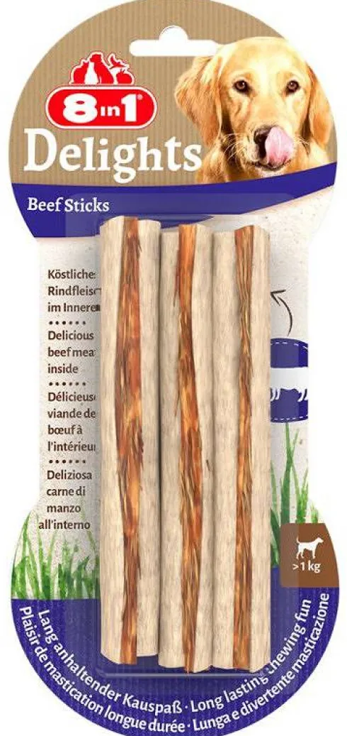 8in1 Gryzak Delights Beef Sticks dla psa op. 3szt.