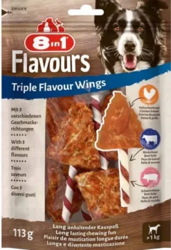 8in1 Gryzak Triple Flavour Wings dla psa op. 113g