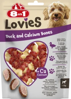 8in1 Lovies Duck and Calcium Bones Przysmak dla psa op. 80g