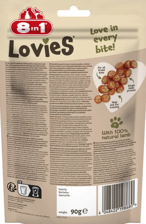8in1 Lovies Training Treats Lamb Bites Przysmak treningowy dla psa op. 90g