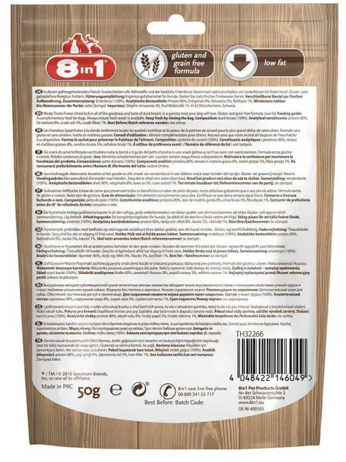 8in1 Meaty Treats Freeze Dried Kaczka Przysmaki liofilizowane dla psa op. 50g