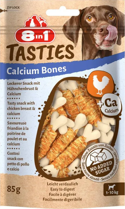 8in1 Tasties Calcium Bones Przysmak dla psa op. 85g