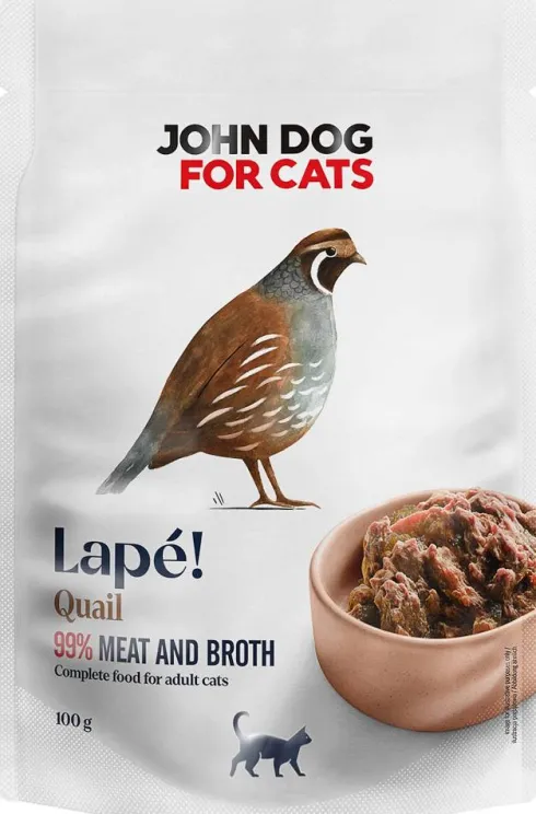 John Dog Adult Lapé Przepiórka Mokra Karma dla kota op. 100g