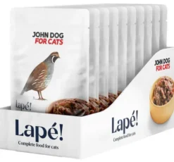 John Dog Adult Lapé Przepiórka Mokra Karma dla kota op. 100g Pakiet 10szt.