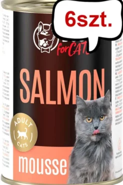 John Dog Adult Salmon Mousse Mokra Karma dla kota op. 400g Pakiet 6szt.