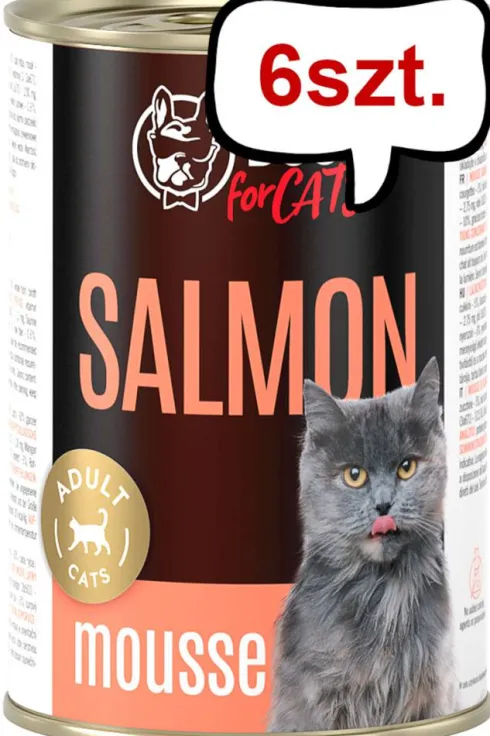 John Dog Adult Salmon Mousse Mokra Karma dla kota op. 400g Pakiet 6szt.