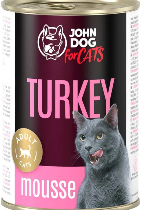 John Dog Adult Turkey Mousse Mokra Karma dla kota op. 400g