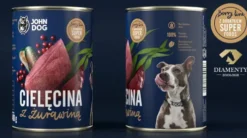 John Dog Berry line Adult Cielęcina z żurawiną Mokra Karma dla psa op. 400g Pakiet 6szt.