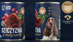 John Dog Berry line Adult Dziczyzna z malinami Mokra Karma dla psa op. 400g