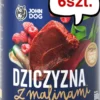John Dog Berry line Adult Dziczyzna z malinami Mokra Karma dla psa op. 800g Pakiet 6szt.