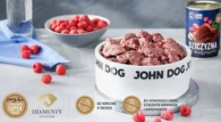 John Dog Berry line Adult Dziczyzna z malinami Mokra Karma dla psa op. 800g Pakiet 6szt.