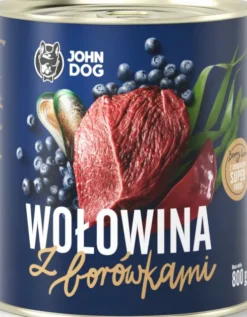John Dog Berry line Adult Wołowina z borówkami Mokra Karma dla psa op. 800g