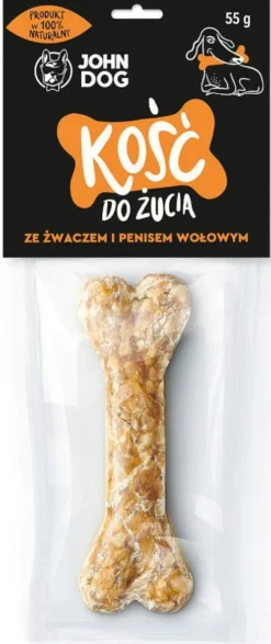 John Dog Kość ze żwaczem i penisem wołowym dla psa 12cm op. 55g