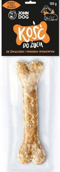John Dog Kość ze żwaczem i penisem wołowym dla psa 17cm op. 105g