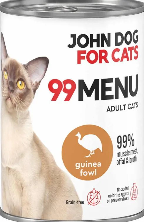 John Dog 99 Menu Adult Guinea Fowl Mokra Karma dla kota op. 400g