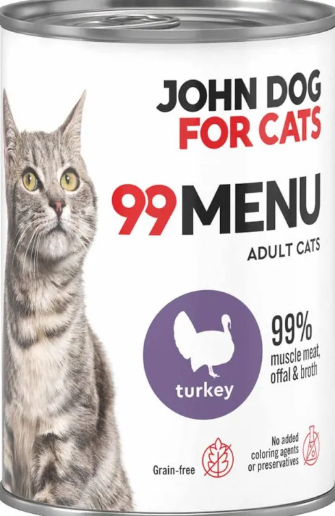 John Dog 99 Menu Adult Turkey Mokra Karma dla kota op. 400g Pakiet 6szt.